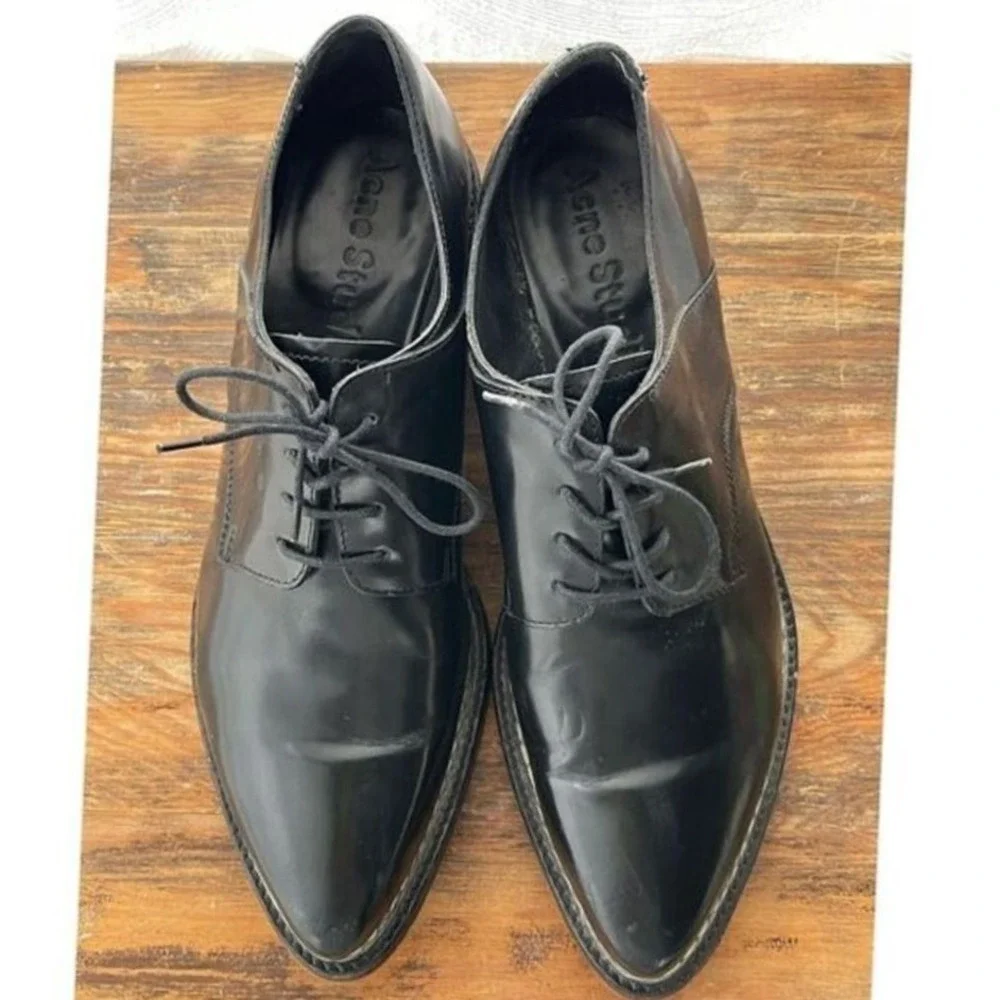 Acne Studios Lark‎ Platform Oxford Shoes Men 41 US 11 Snakeskin Trim Leather - Picture 2 of 9